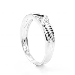 14K WHITE GOLD AND CZ BAND