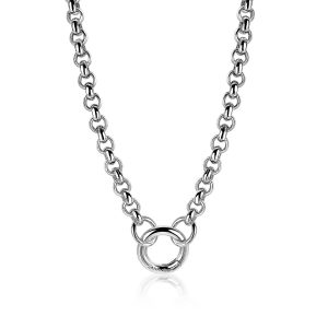 STERLING SILVER RHODIUM PLATED NECKLACE