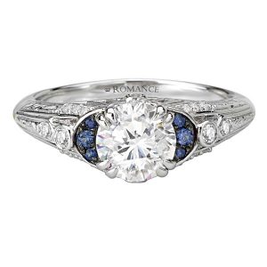 Sterling Silver Blue and White CZ Ring