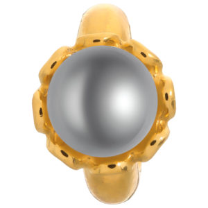 Endless Jewelry Grey Pearl Flower Gold Plated Charm