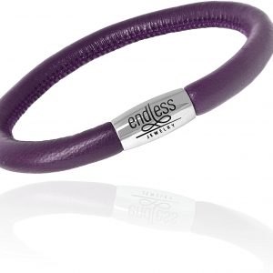 Endless Jewelry – Purple Leather / Single Bracelet – 21cm