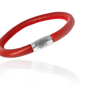 Endless Jewelry – Red Leather / Single Bracelet -20cm