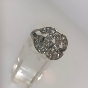 Chanel Ring with Cubic Zirconia
