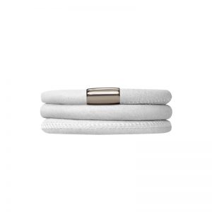 Endless Jewelry – White Leather / Triple Bracelet – 57cm