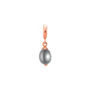 Endless Jewelry Grey Pearl Drop Rose Gold Plated Dangle Charm