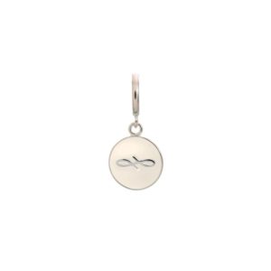 Endless Jewelry White Endless Coin Silver Charm