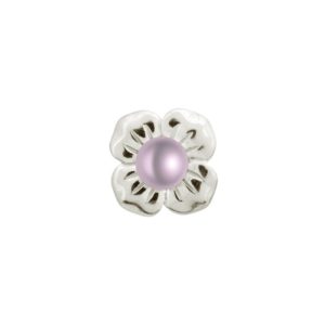 Endless Jewelry Big Purple Pearl Flower Silver Charm